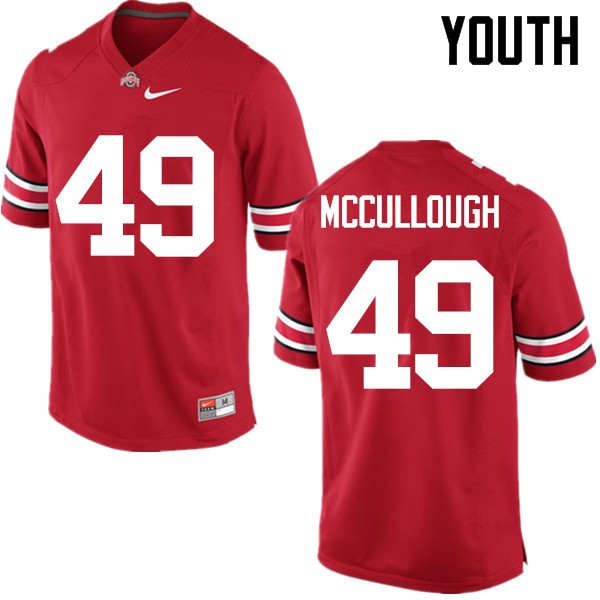 Ohio State Buckeyes #49 Liam McCullough Youth College Jersey Red